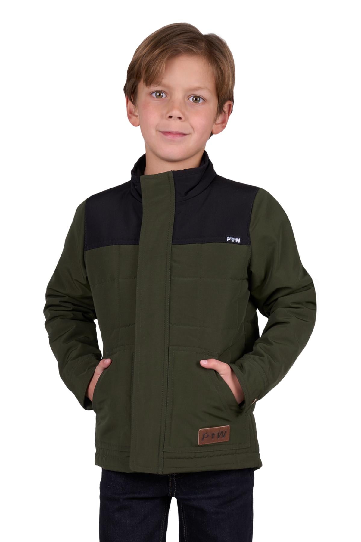 Pure Western Boy’s Ralph Jacket - Green/Black