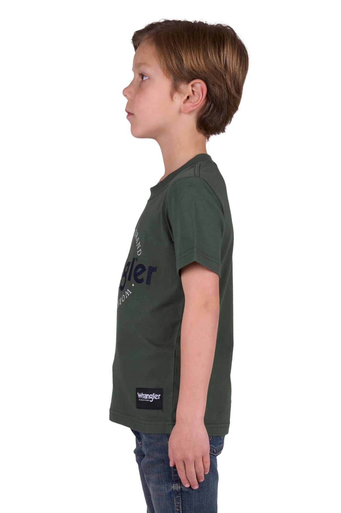 Wrangler Boy’s Cole Short Sleeve Tee - Cypress