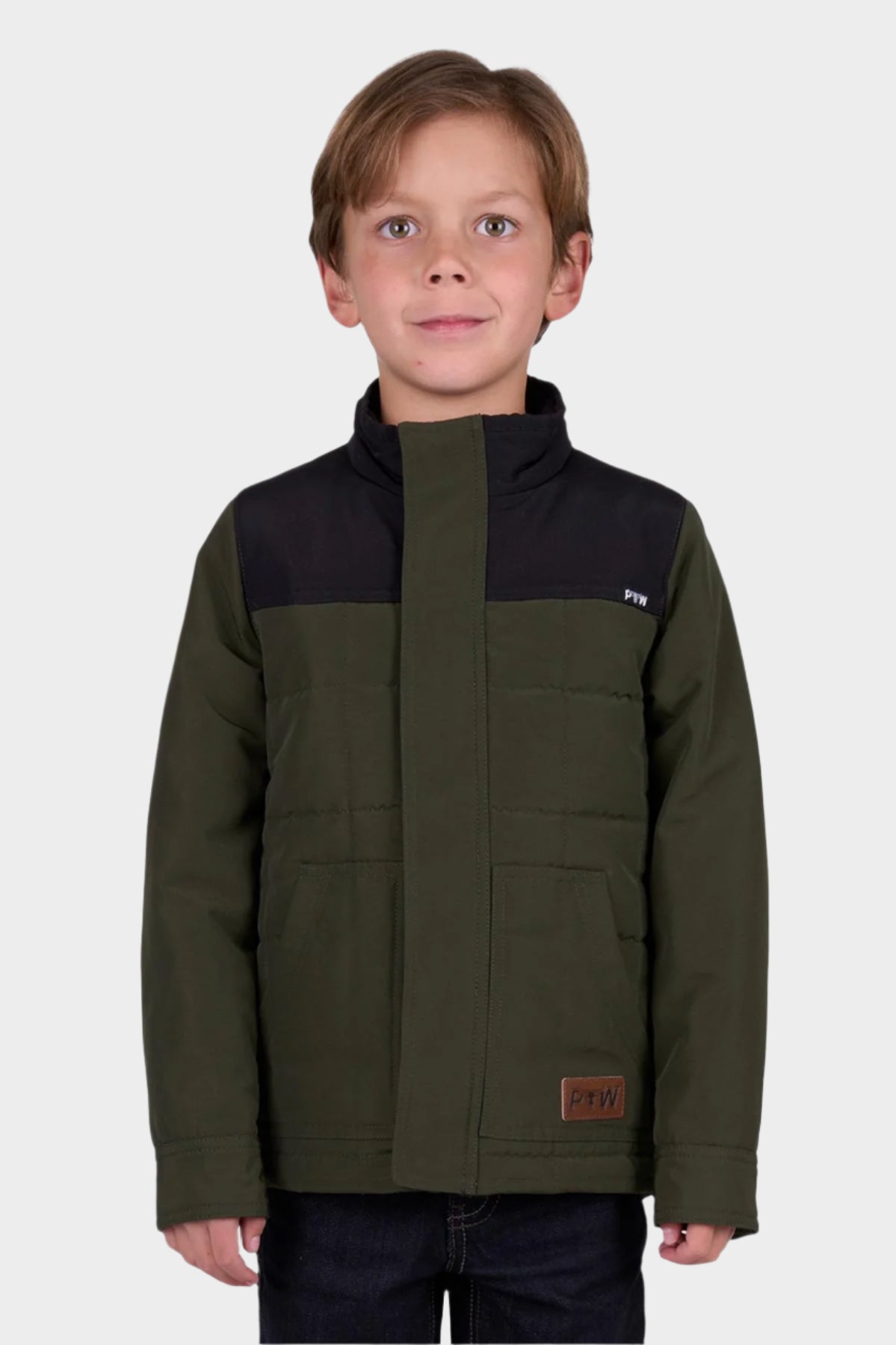 Pure Western Boy’s Ralph Jacket - Green/Black