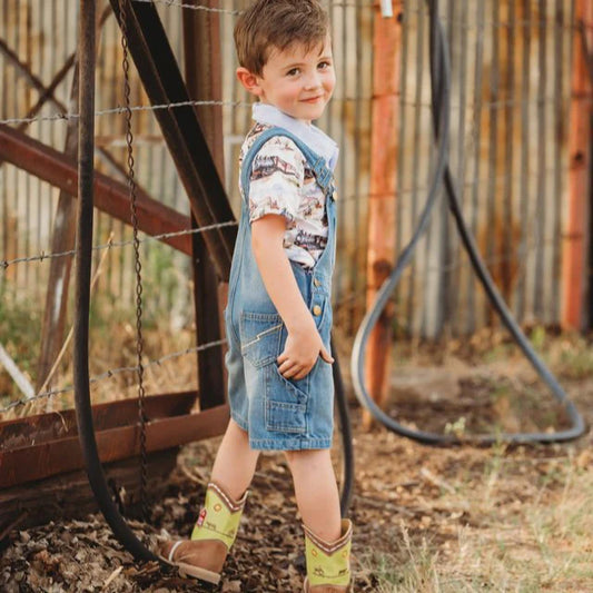 Shea Baby Boys Denim Overalls