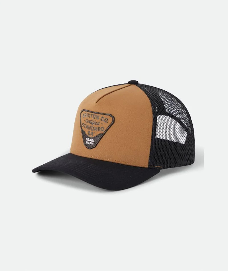 Brixton-BlightonTruckerHat_Dusted Ochre Black