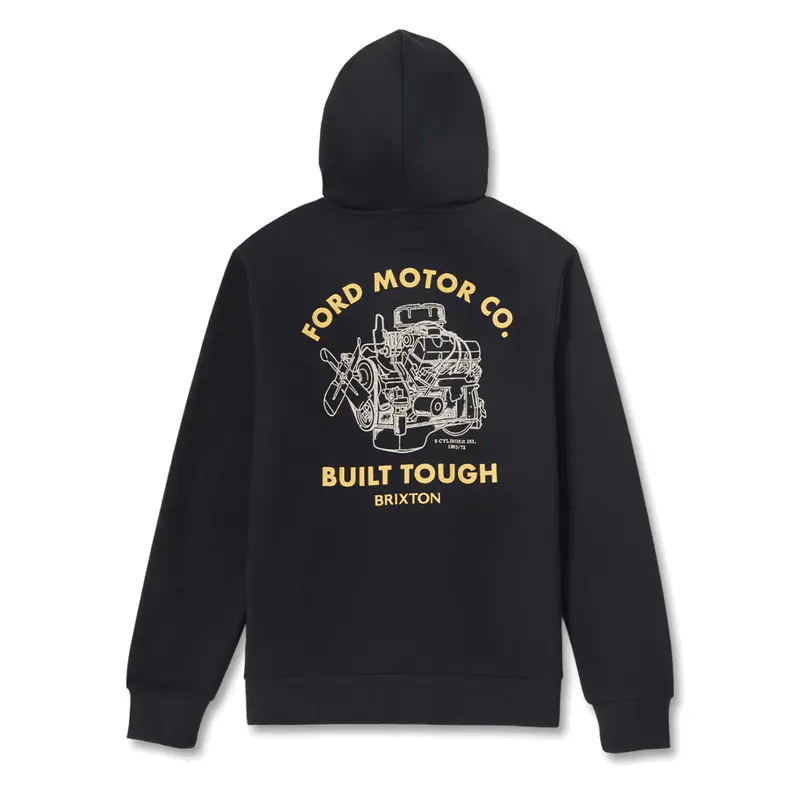 Brixton x Ford Built Tough Fleece Hoodie - Burnt Rubber