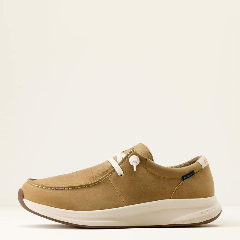 Ariat Men's Buckeye Waterproof Shoe - LIGHT TAN|NATURALLY DISTRESSED CROC PRINT