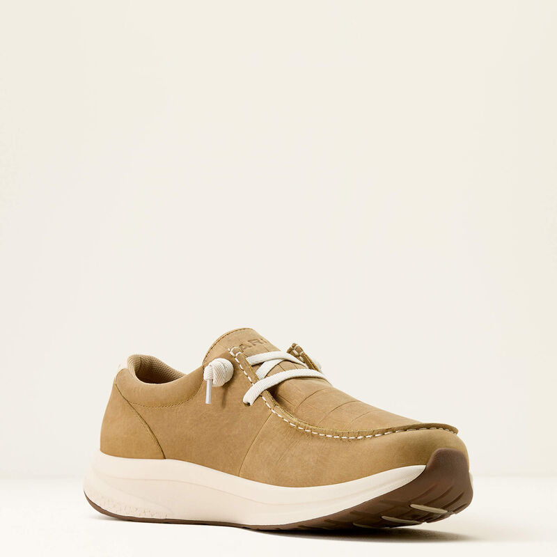 Ariat Men's Buckeye Waterproof Shoe - LIGHT TAN|NATURALLY DISTRESSED CROC PRINT