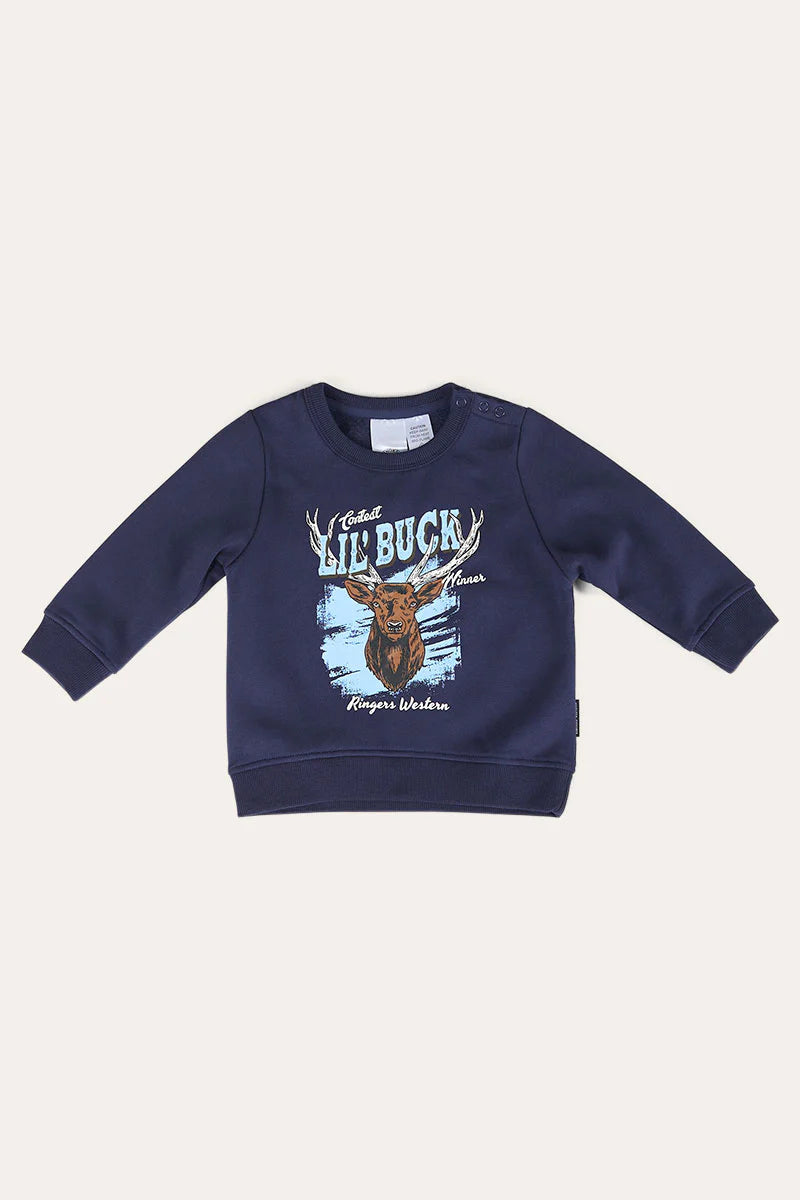 Ringers Western Buckie Babes Babies Fleece Pullover - Navy