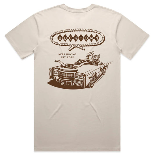 American Cattle Co. Bucktown Caddie Tee - Bone