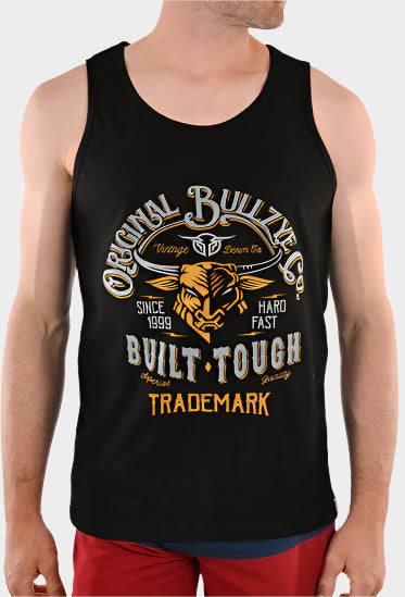 Bullzye Men's Built Tough Singlet - Black
