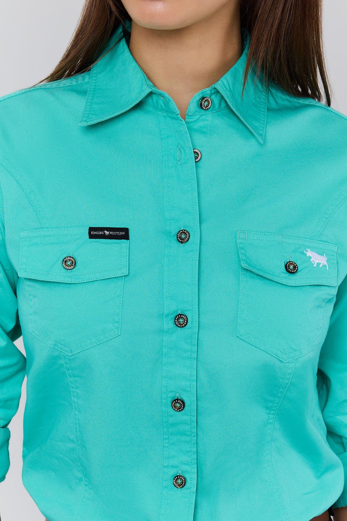 Ringers Western Womens Burdekin River Semi Fitted Full Button Workshirt