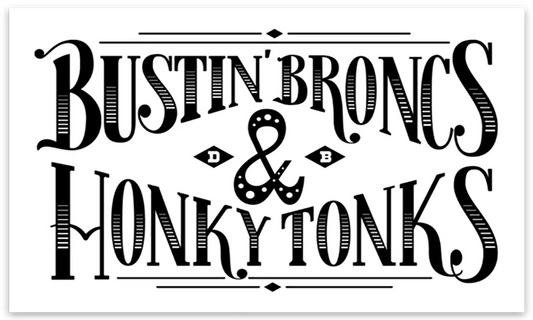Dale Brisby's Rodeo Time Bustin Broncs & Honky Tonks Decal