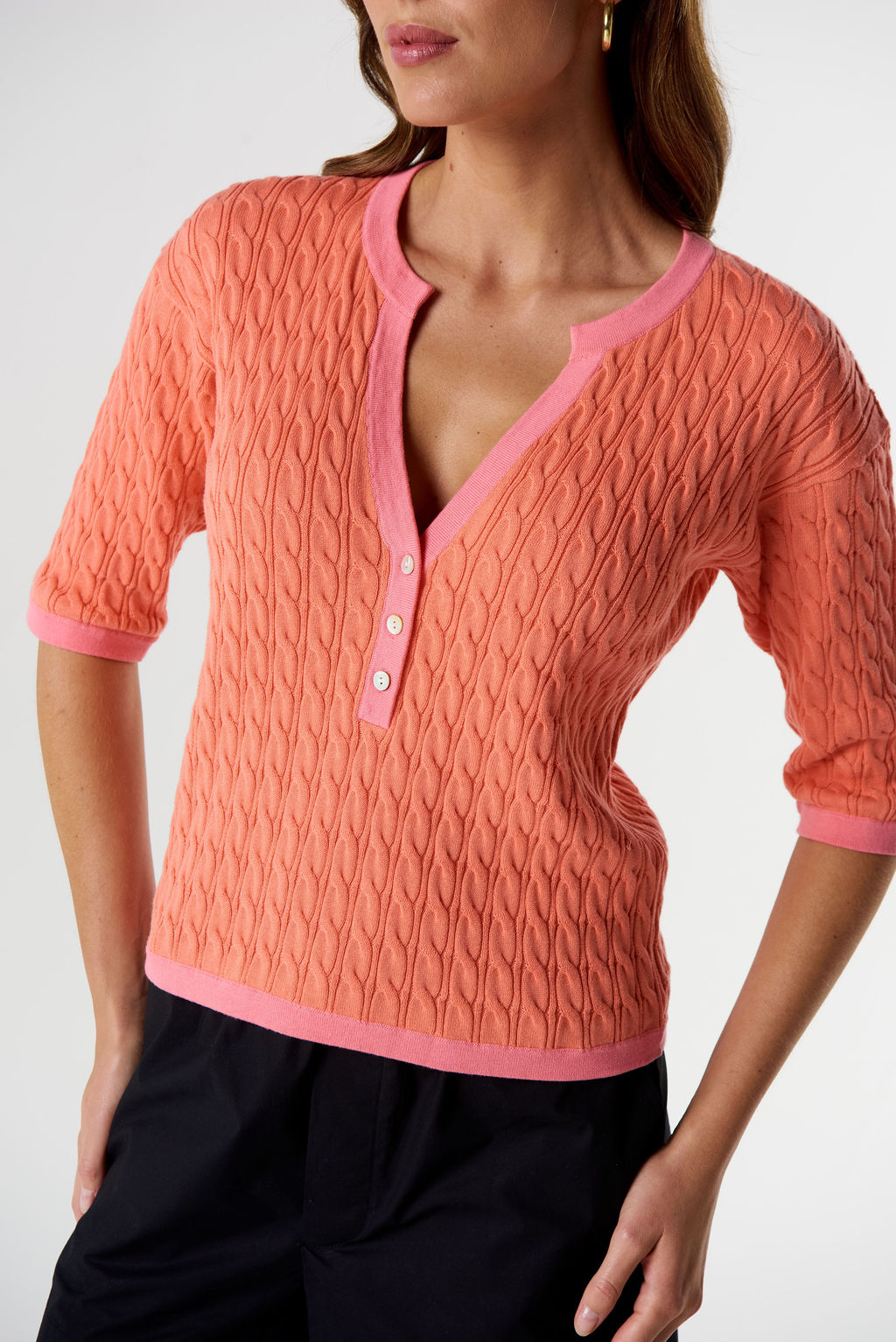Goondiwindi Cotton Solar Knitted Henley