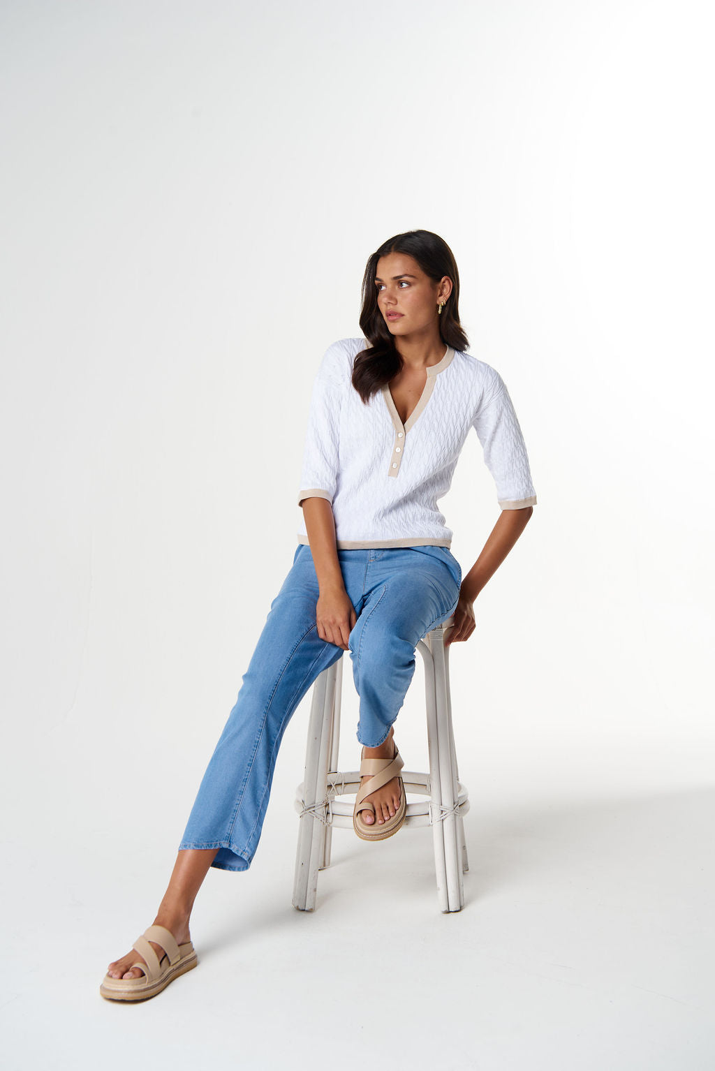 Goondiwindi Cotton Solar Knitted Henley