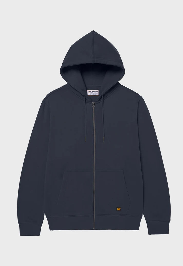 CAT Patch Fleece Full Zip Hoodie - Inkwell