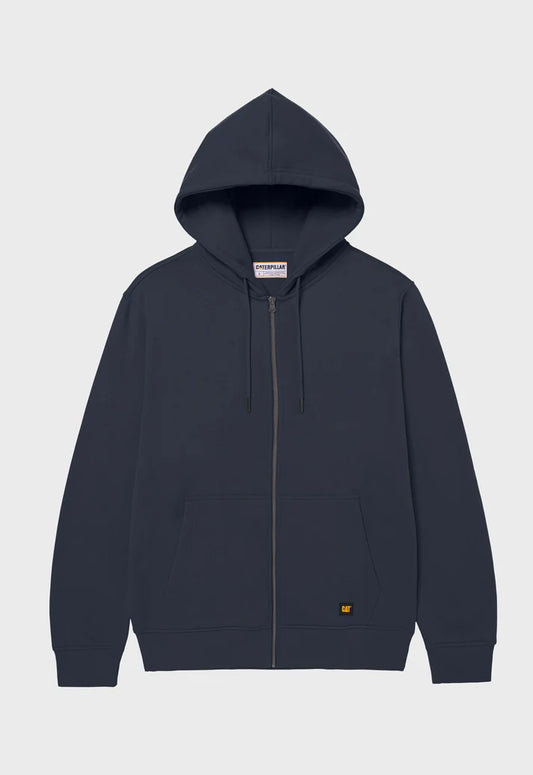 CAT Patch Fleece Full Zip Hoodie - Inkwell