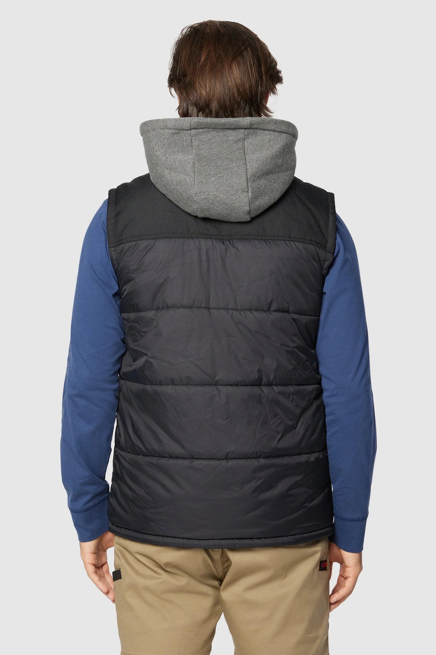 CAT HOODED WORK VEST (BLACK)