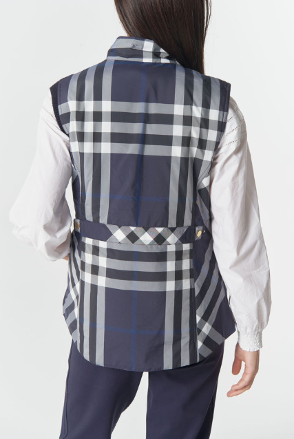 Goondiwindi Cotton The Rider Vest - Navy Check