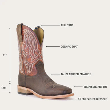 Hyer Men CHASE  Boot -  EE - Brown/Cognac