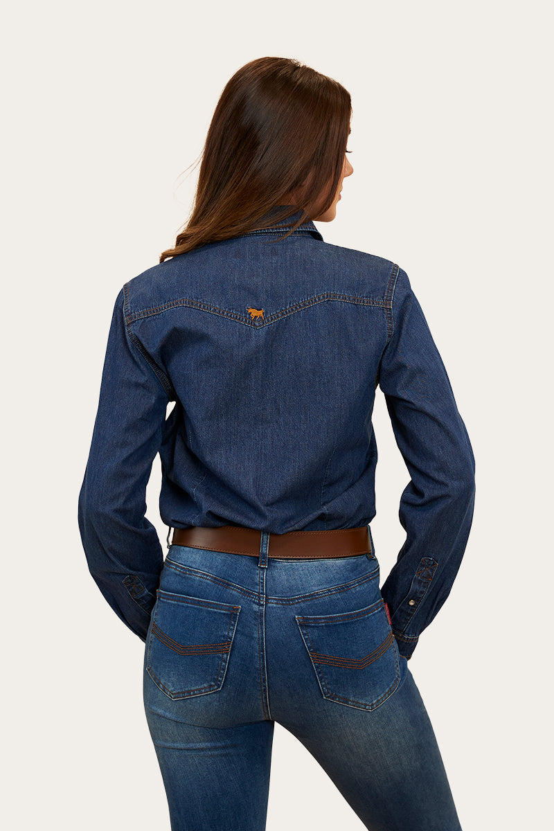 Ringers Western Women's Everleigh Denim Shirt (Classic Blue)