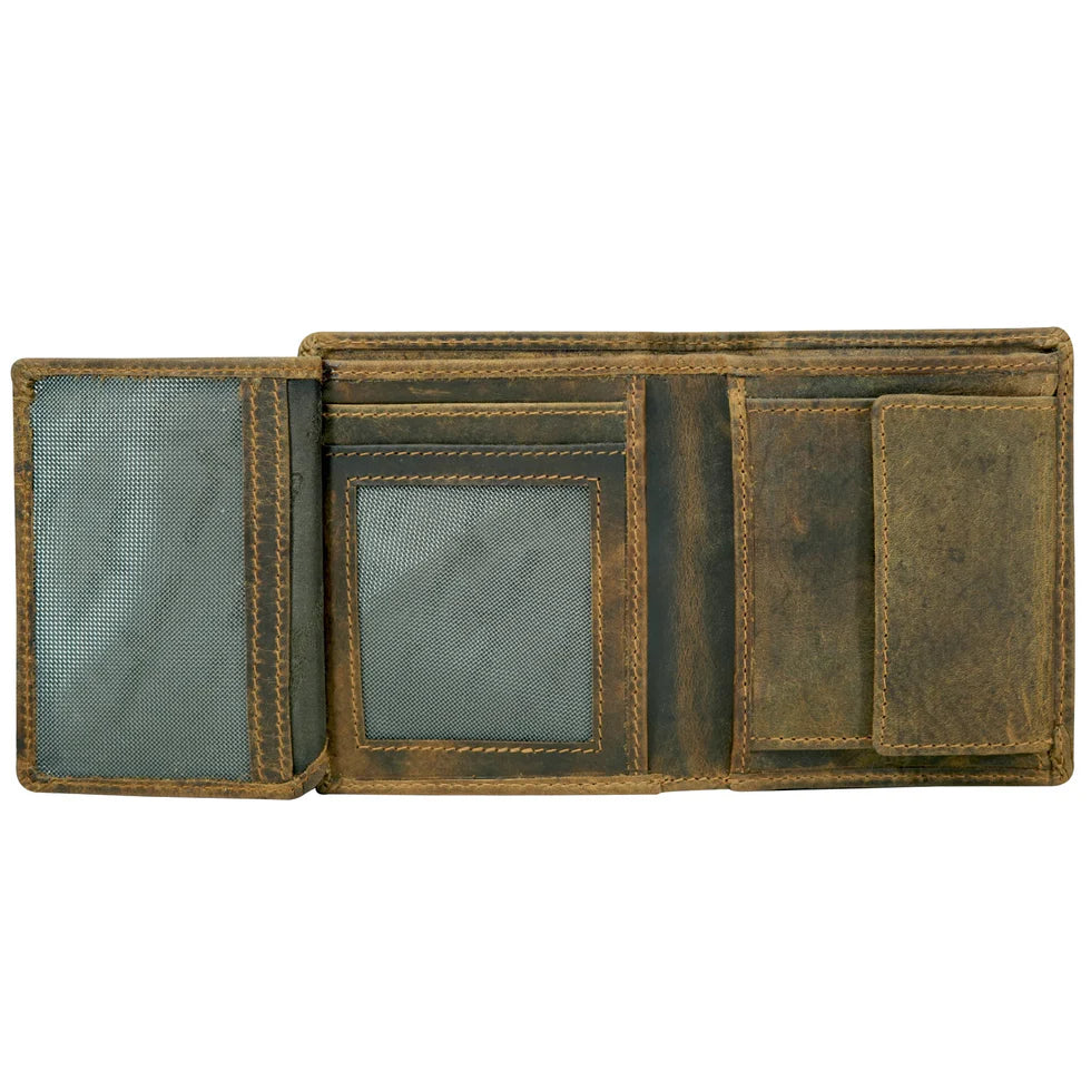 Cenzoni Leather Men's Wallet - Camel - ZGW8120CAM