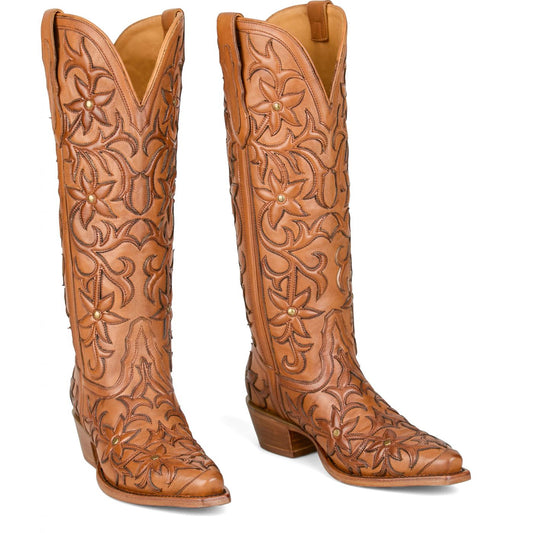Tony Lama Women's Camila 15" Western Boots - Honey (Brown)