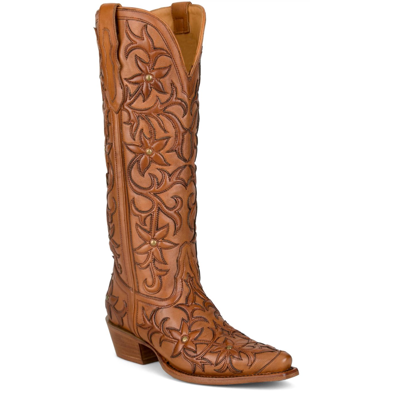 Tony Lama Women's Camila 15" Western Boots - Honey (Brown)