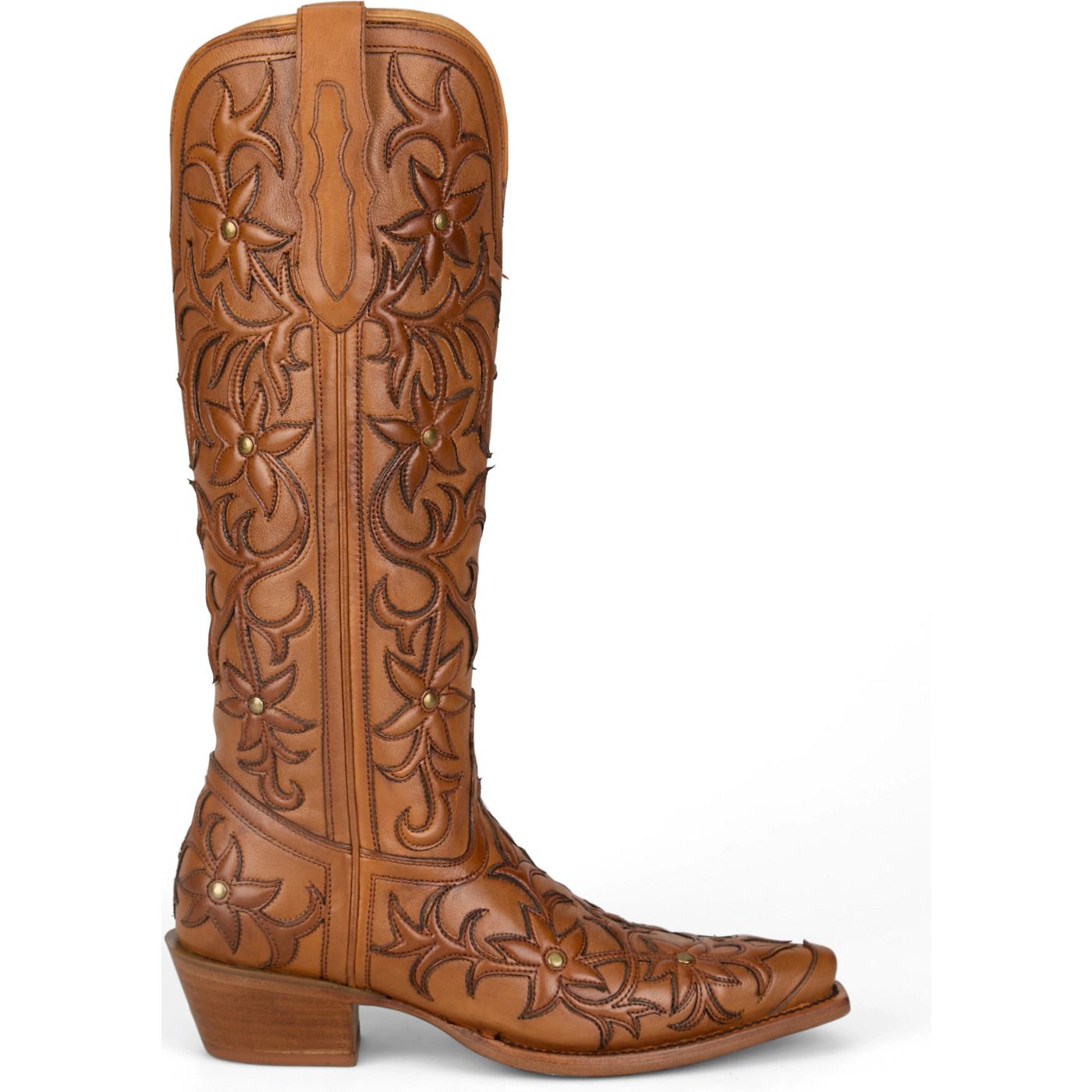 Tony Lama Women's Camila 15" Western Boots - Honey (Brown)