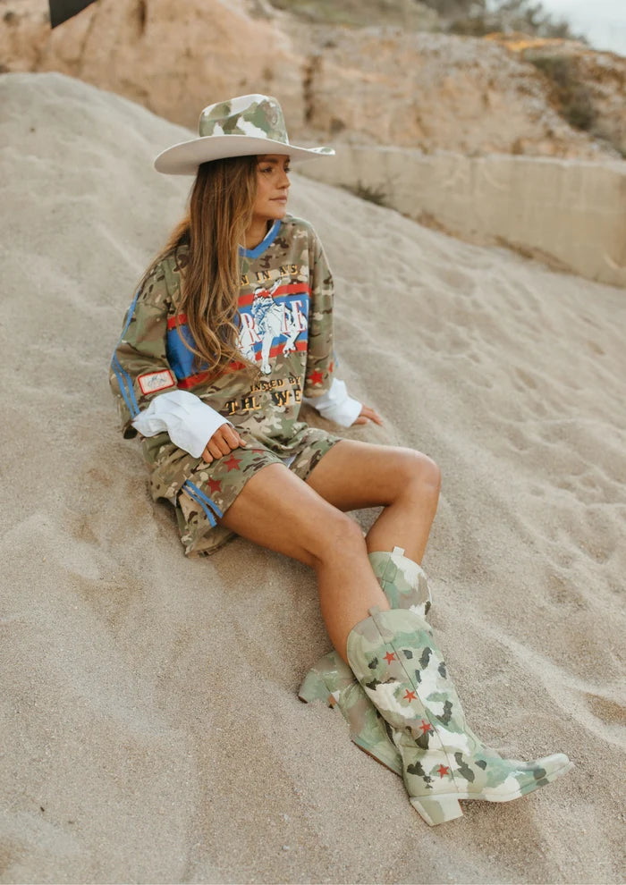 FAR MER Camo Jersey Track Short