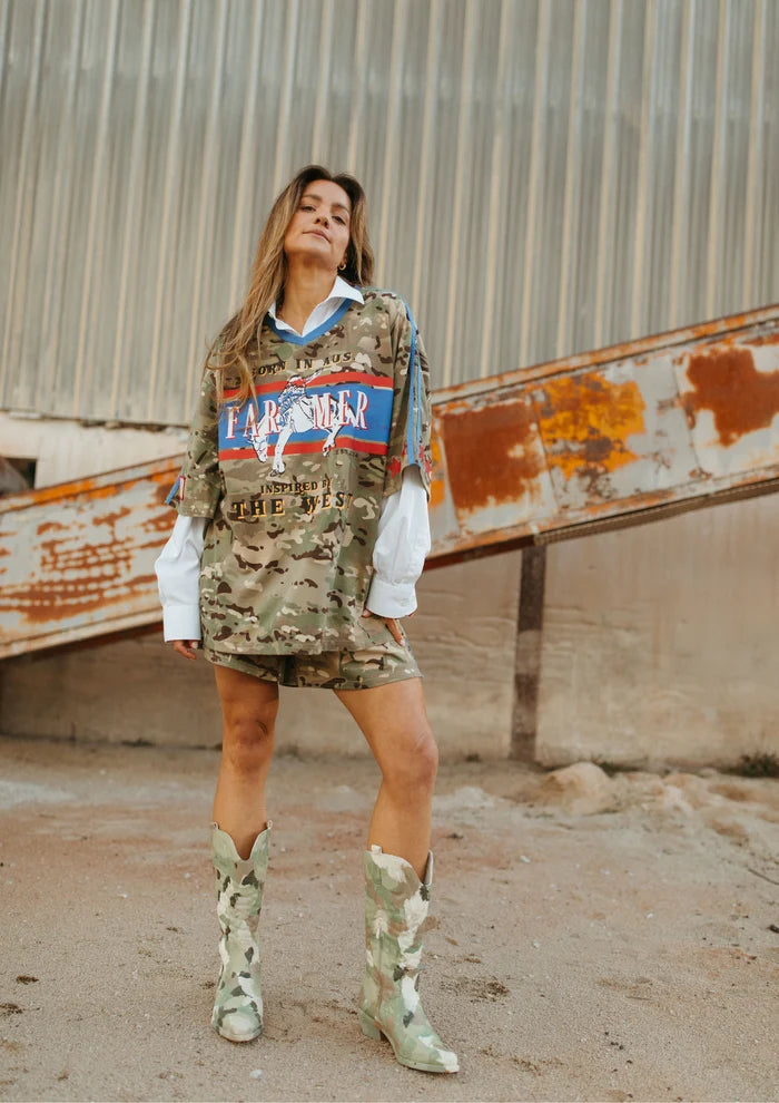FAR MER Camo Jersey Track Short
