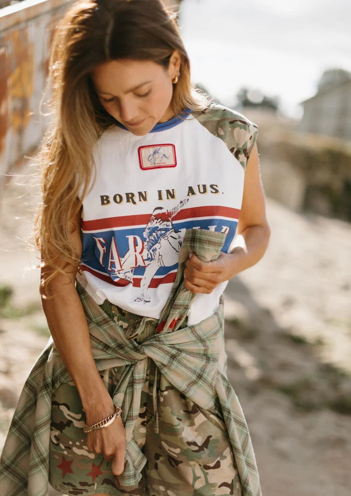FAR MER Camo Raglan Tank