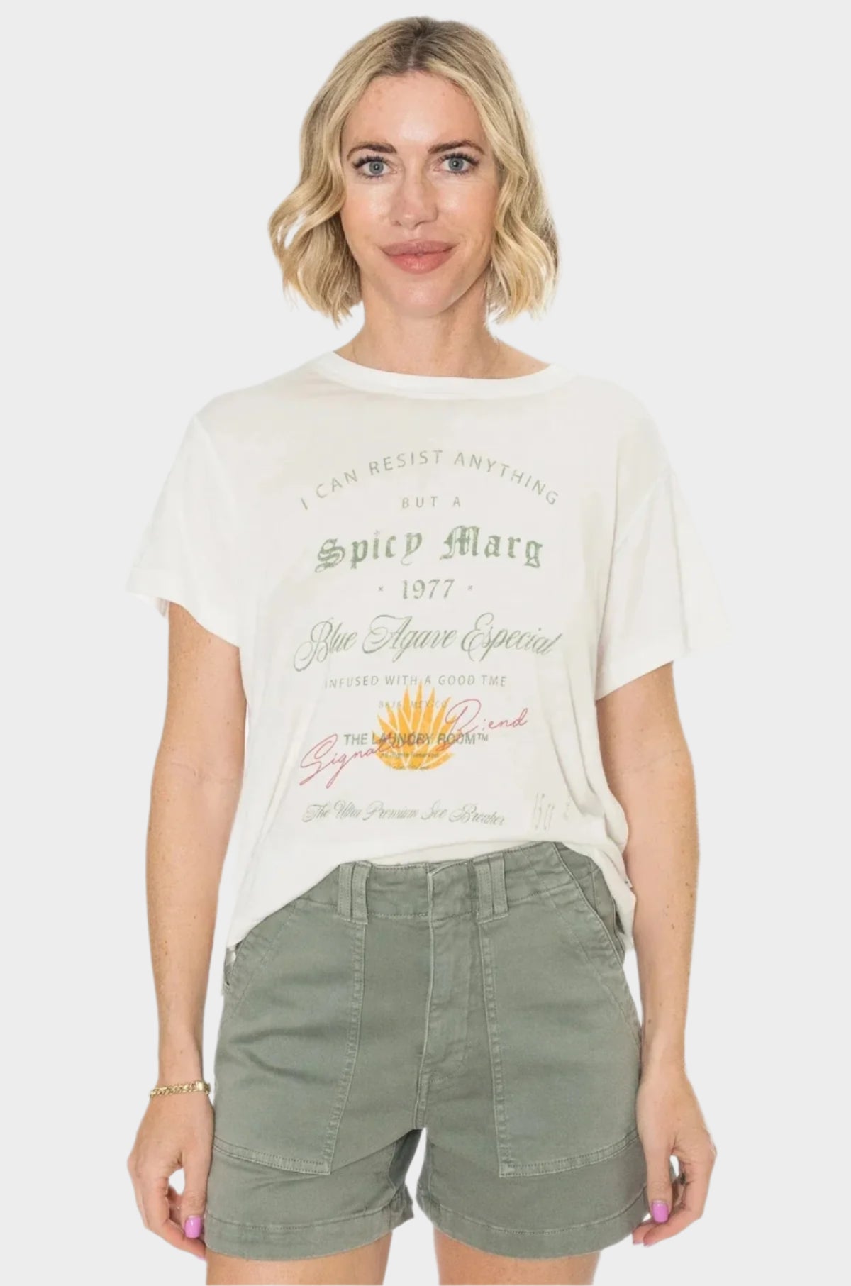 The Laundry Room Can't Resist Spicy Marg Perfect Tee White