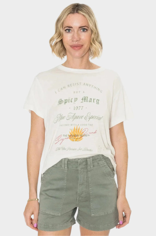 The Laundry Room Can't Resist Spicy Marg Perfect Tee White