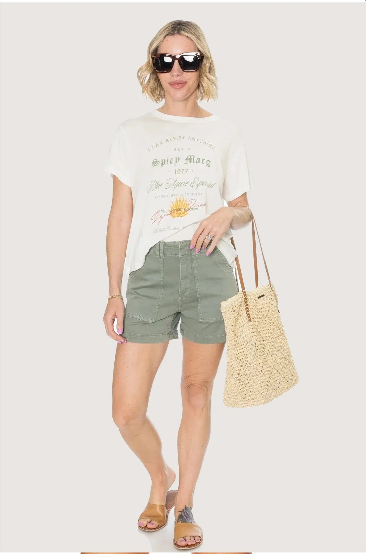 The Laundry Room Can't Resist Spicy Marg Perfect Tee White