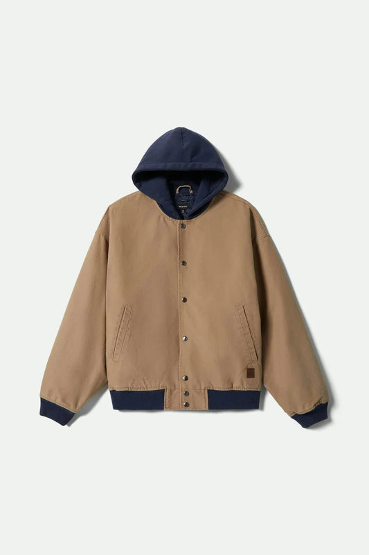 Brixton Men's Canvas Hooded Bomber Jacket