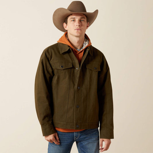 Ariat Men's Canvas Rancher Jacket - Desert Sand/Khaki