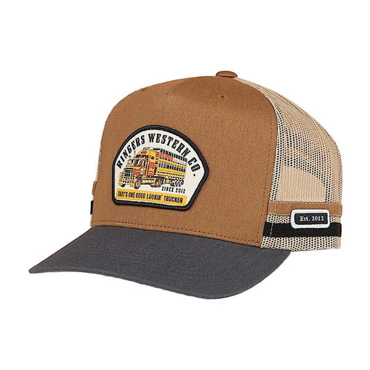 Ringers Western Workhorse Deep Fit Trucker Cap - Clay/Black