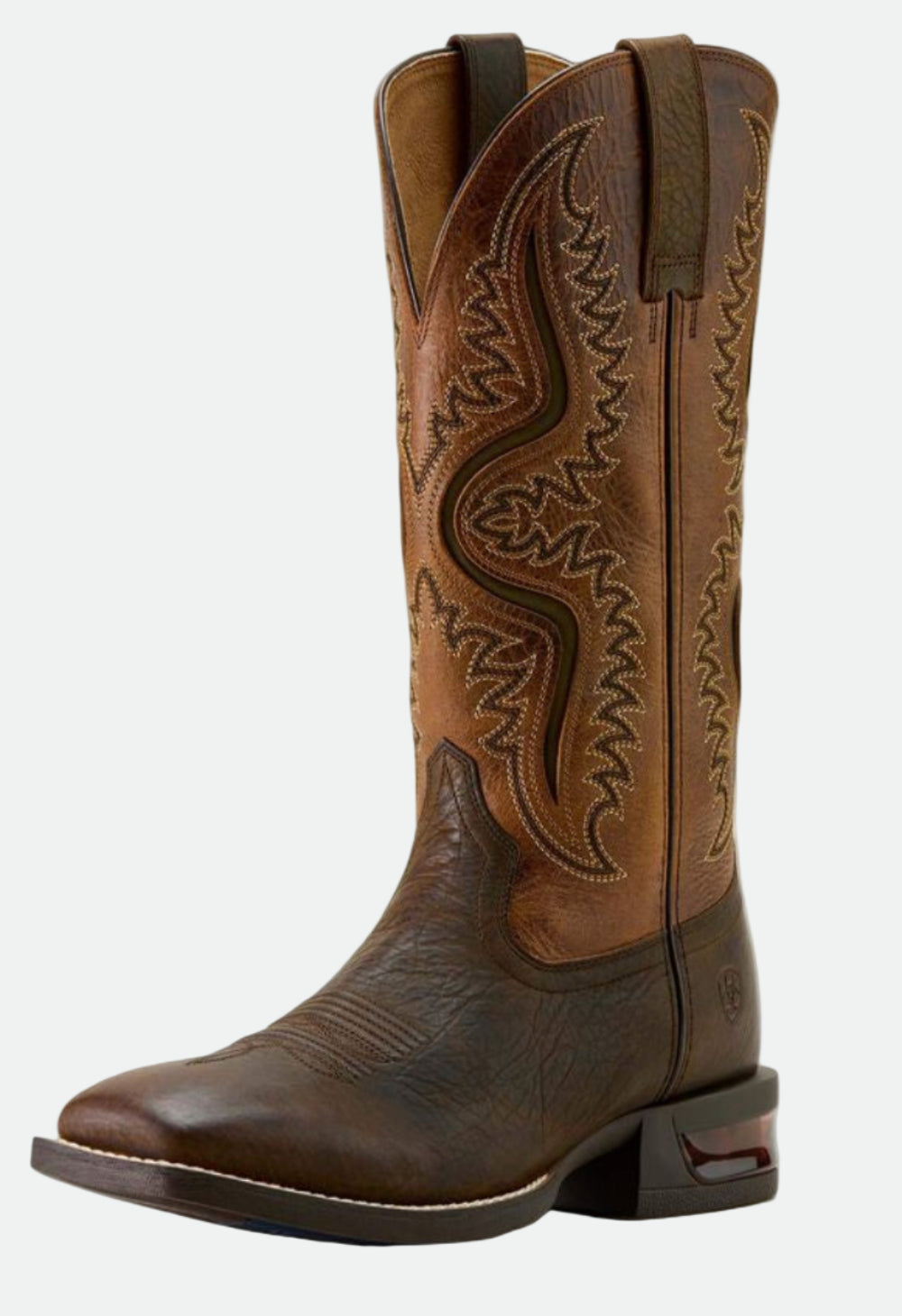 Ariat Men's Captivate Wide Square Toe Cowboy Boot - Dark Brown/Peanut Butter
