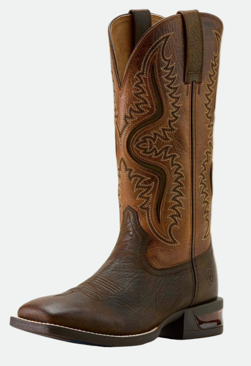 Ariat Men's Captivate Wide Square Toe Cowboy Boot - Dark Brown/Peanut Butter