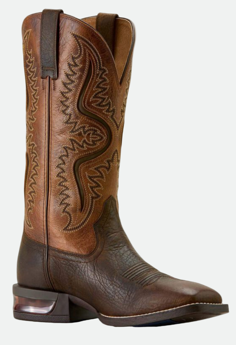 Ariat Men's Captivate Wide Square Toe Cowboy Boot - Dark Brown/Peanut Butter