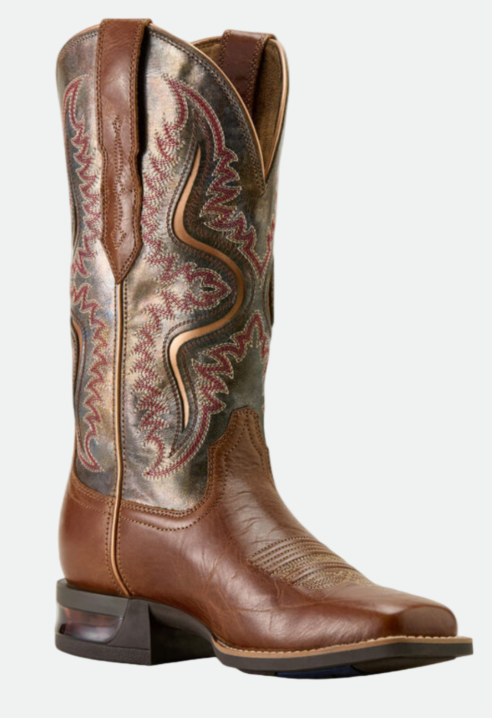 Ariat Women's Captivate Wide Square Toe Western Boot - DarkTan|Titanium