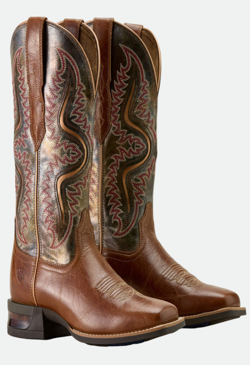 Ariat Women's Captivate Wide Square Toe Western Boot - DarkTan|Titanium