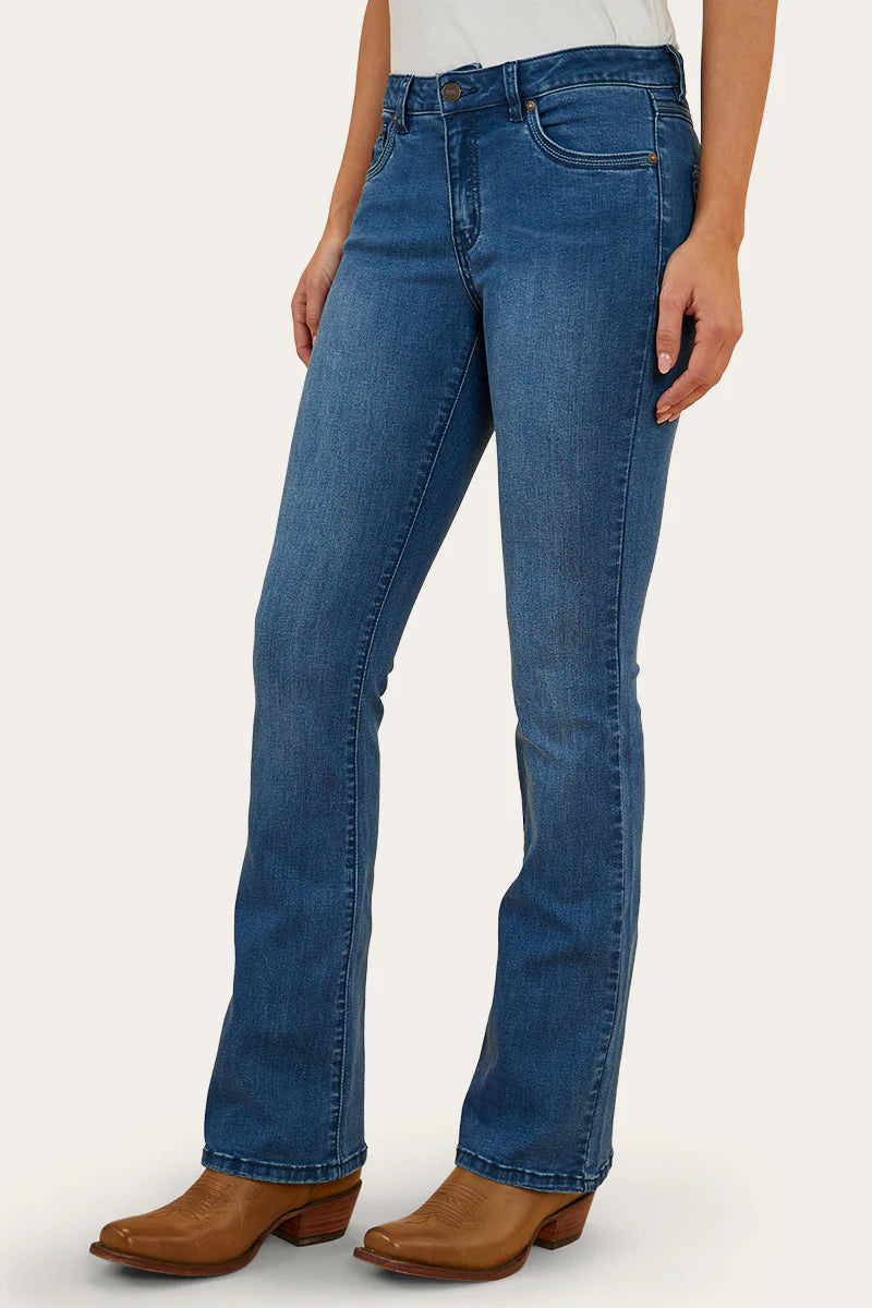 RINGERS WESTERN CAROLINE WOMENS MID RISE BOOTLEG JEAN REG