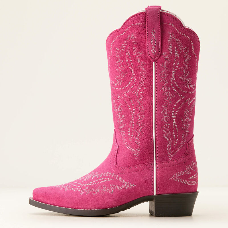 Ariat Youth Casanova Western Boot - Haute Pink Suede