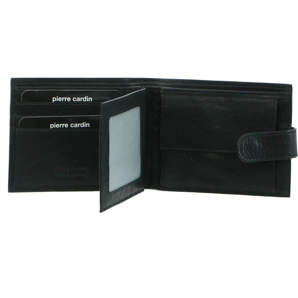 Pierre Cardin Men's Rustic Leather Bi-Fold Cash/Card Wallet
