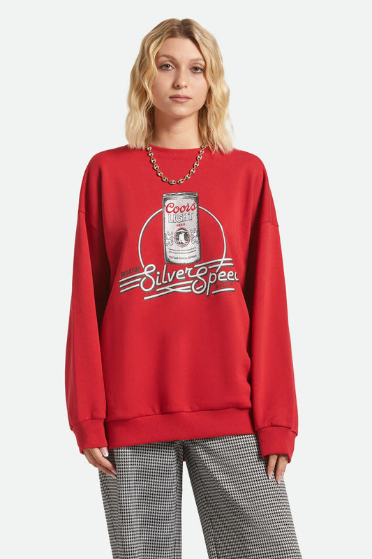 Brixton Women's Coors Light Caster Crew Fleece - Coors Red