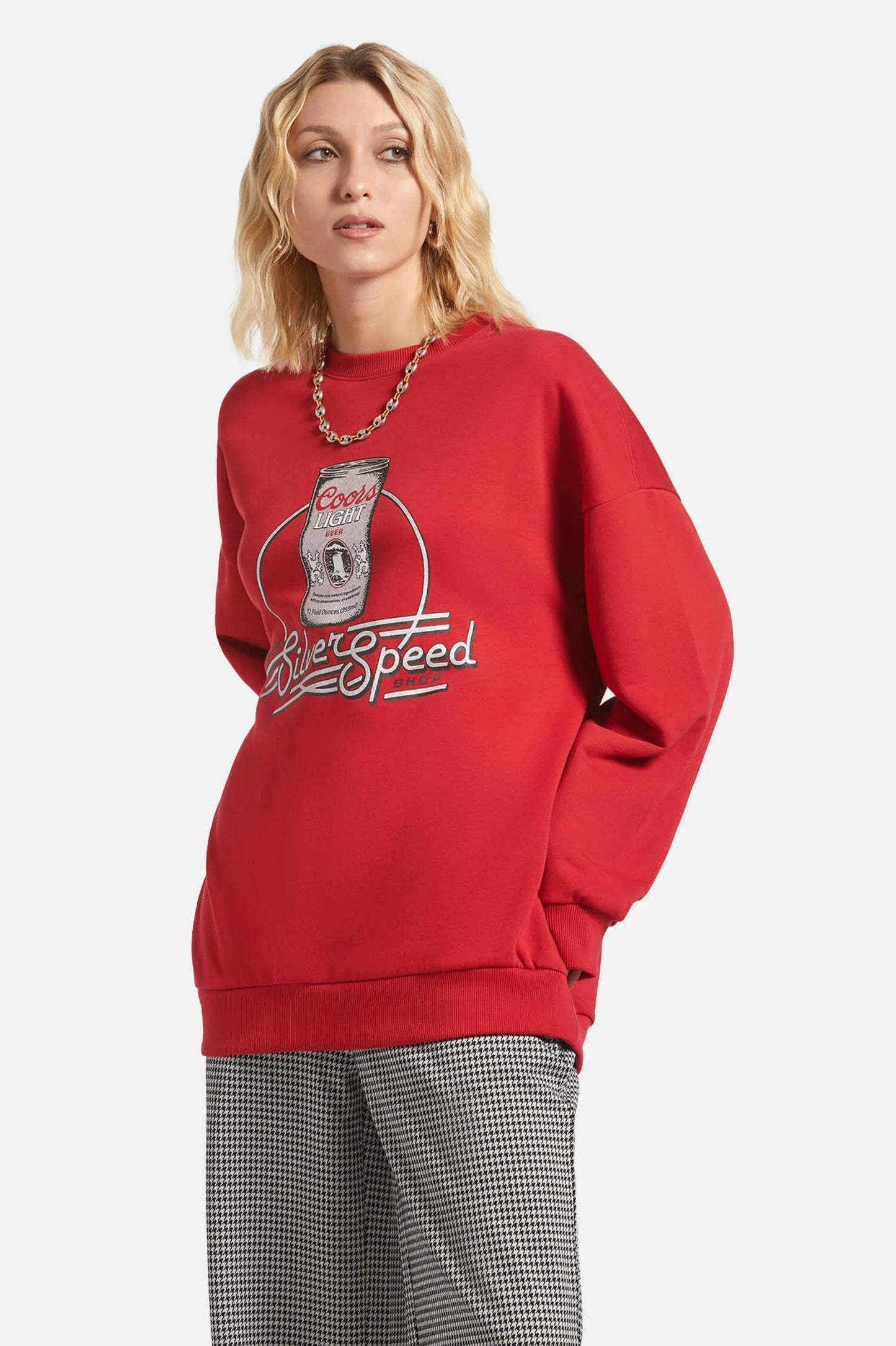 Brixton Women's Coors Light Caster Crew Fleece - Coors Red