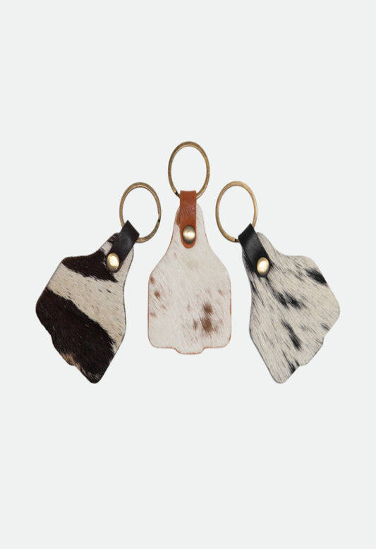 The Design Edge Cattle Tag Cowhide Keyring – Lombok