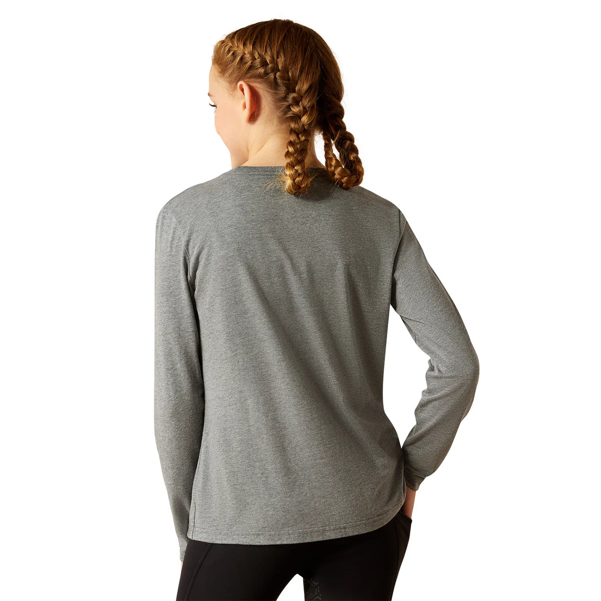 Ariat Girl's Champion Pony T-Shirt - Heather Grey