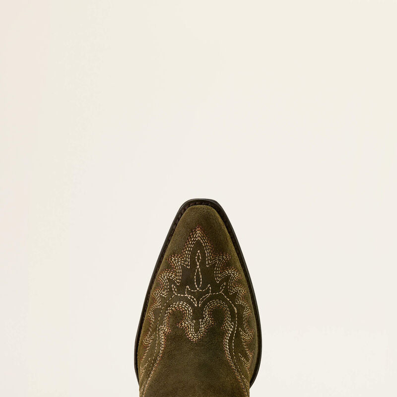 Ariat Women's Chandler X Toe Western Boot - Soft Olive Suede