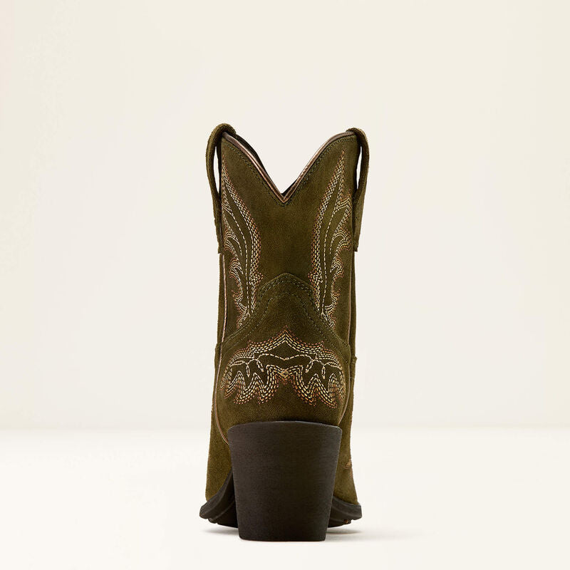Ariat Women's Chandler X Toe Western Boot - Soft Olive Suede