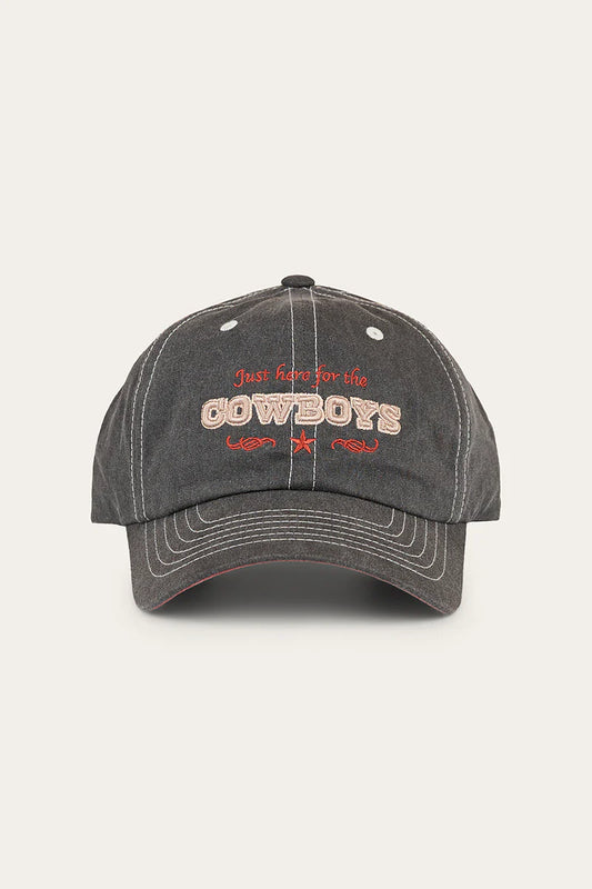 Ringers Western Women's Here For Cowboys Baseball Cap - Charcoal