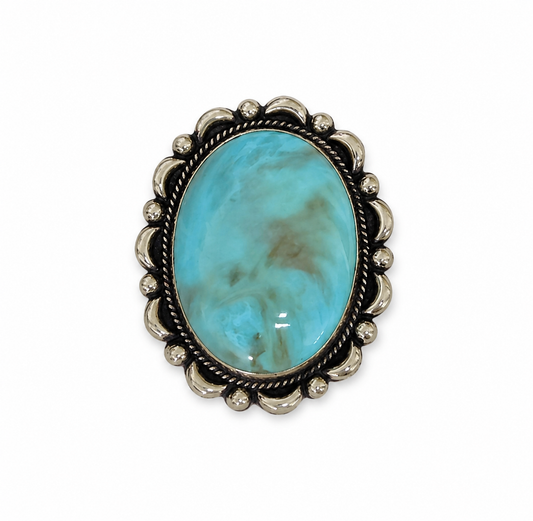 Austin Accent Scarf Slide Large Oval Turquoise
